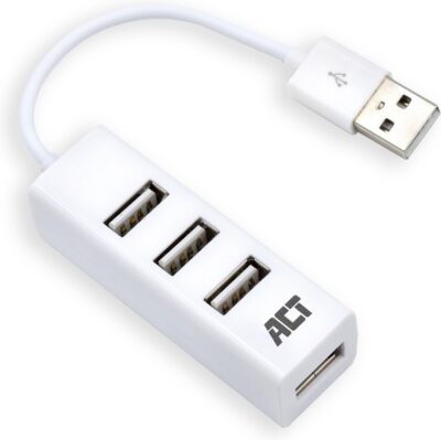 ACT USB2.0 Hub - 4 poorten – Wit - AC6200