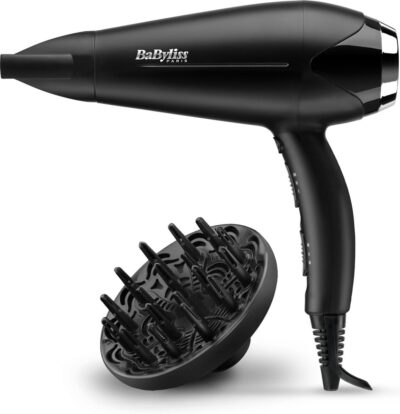 BaByliss Turbo Smooth 2200W Fohn D572DE - 15mm grote diffuser - Coolshot
