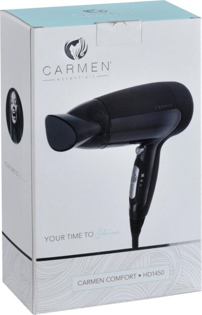 Carmen HD1450 - Föhn - 1400 watt - Coolshot - Zwart