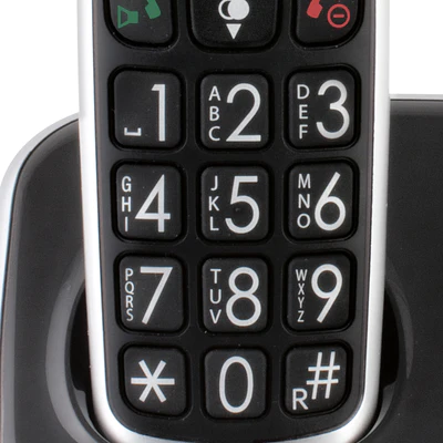 Huistelefoon - Fysic FX-6000 - Senioren DECT telefoon met grote toetsen en 1 handset, zwart
