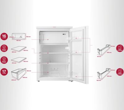 Inventum KV550 - Tafelmodel koelkast met vriesvak - Vrijstaand -113 liter - Wit