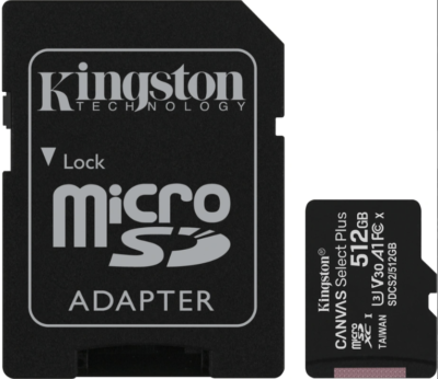 Kingston Technology Canvas Select Plus 512 GB MicroSDXC UHS-I Klasse 10