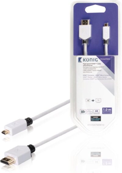 Konig HDMI/uHDMI kabel - 1m