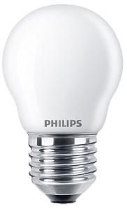 Philips LED filament kogel 6,5-60W E27 2700K P45 mat