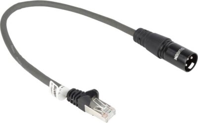 Sweex SWOP15700E03 Xlr Digitale Kabel Xlr 3-pins Male - Rj45-connector Male 0.30 M Donkergrijs