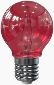 Tronix LED filament kogellamp E27 Rood 2W