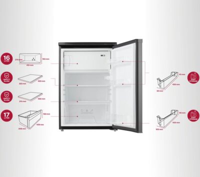 Tafelmodel koelkast met vriesvak - Vrijstaand -113 liter - Zwart - Inventum KV550B